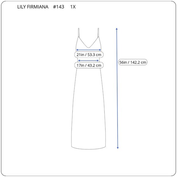 Lily by Firmiana Womens Dress 1XL Plus Maxi Sheath Blue Floral Slip FLO101E - Picture 2 of 11